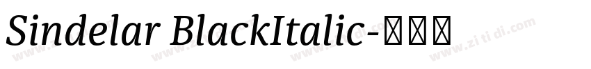 Sindelar BlackItalic字体转换